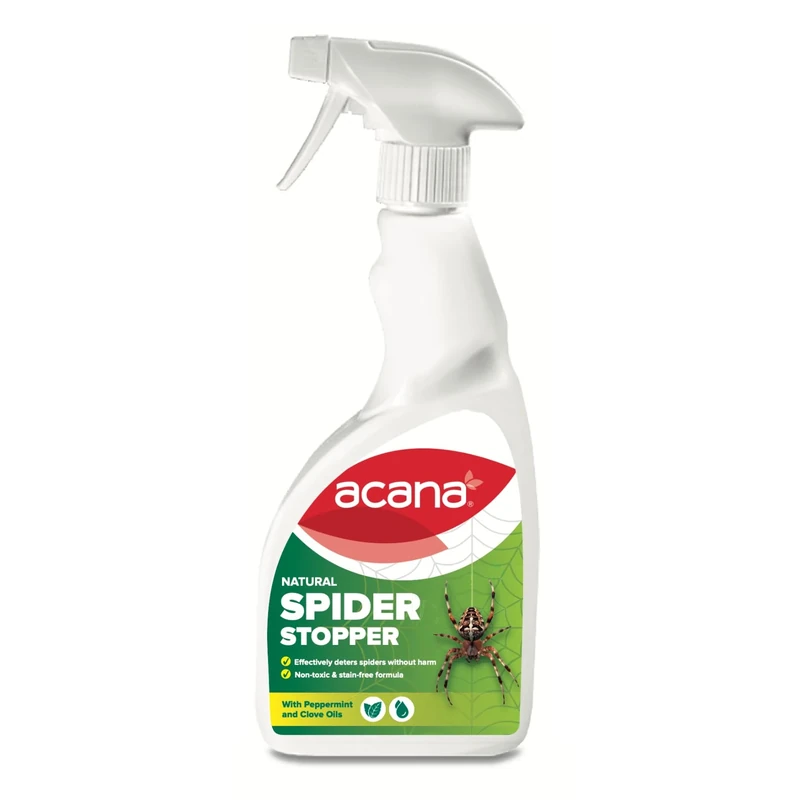 Acana Natural Spider Stopper 500ml Spray | Long Lasting up to 12 Weeks | Established British Deterrent Formula | Use on Any Surface - Will not Stain | No Dead Spiders - no Spiders at All!