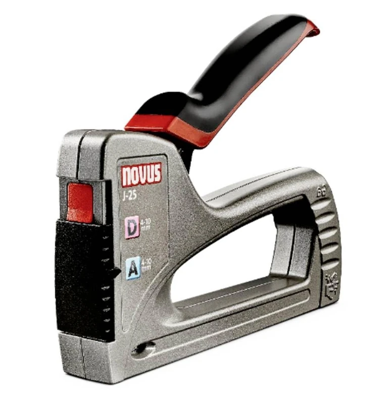 Novus J-25 Stapler - Stapler for Fine Wire and Flat Wire Staples from 4 to 10 mm and Hammer Staple G and H, Staple Gun, Professional Staple 030-0468