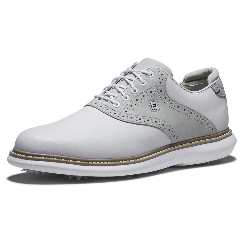 FootJoy FJ Men's Traditions, White/Grey/White, 10.5 UK Medium