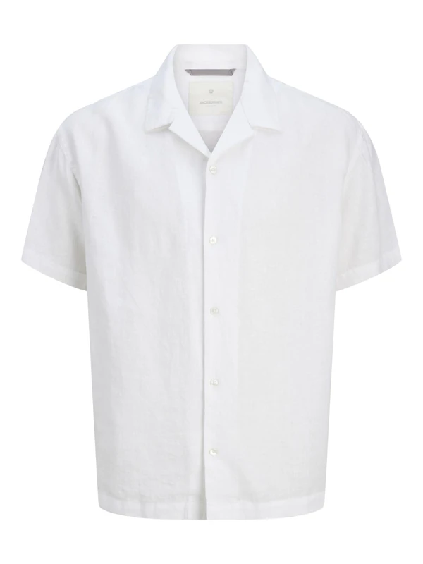 JACK & JONES Male Shirt Loose Fit Shirt, Bright White, M