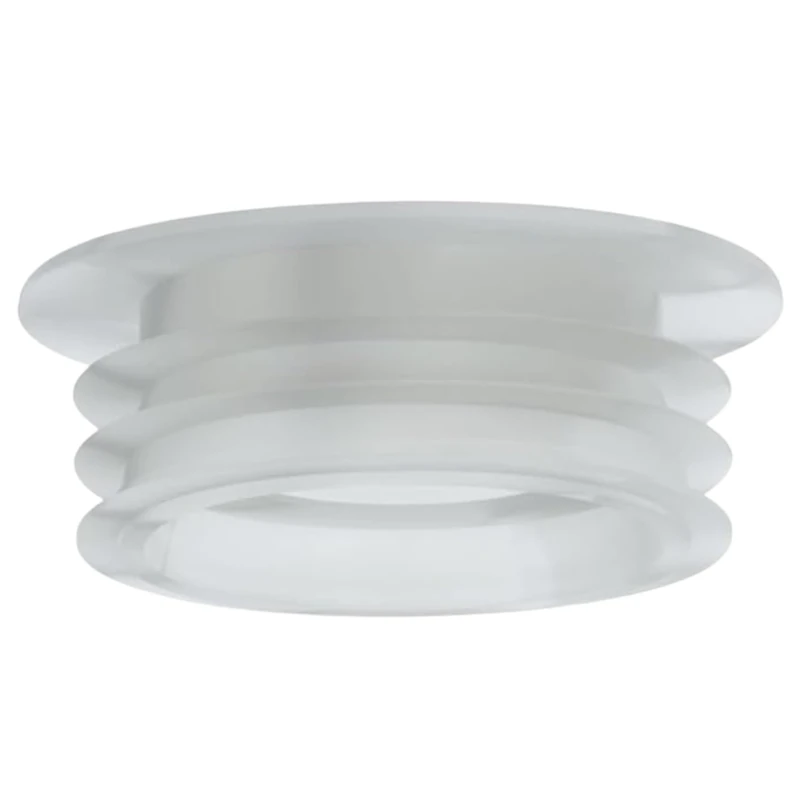 PlumbEZ Universal Clear Flush Pipe Inlet Pan Connector - Flush Cone, Flush Pipe Connector Seal, Toilet Cone Washer for Secure and Leak-Free Installation
