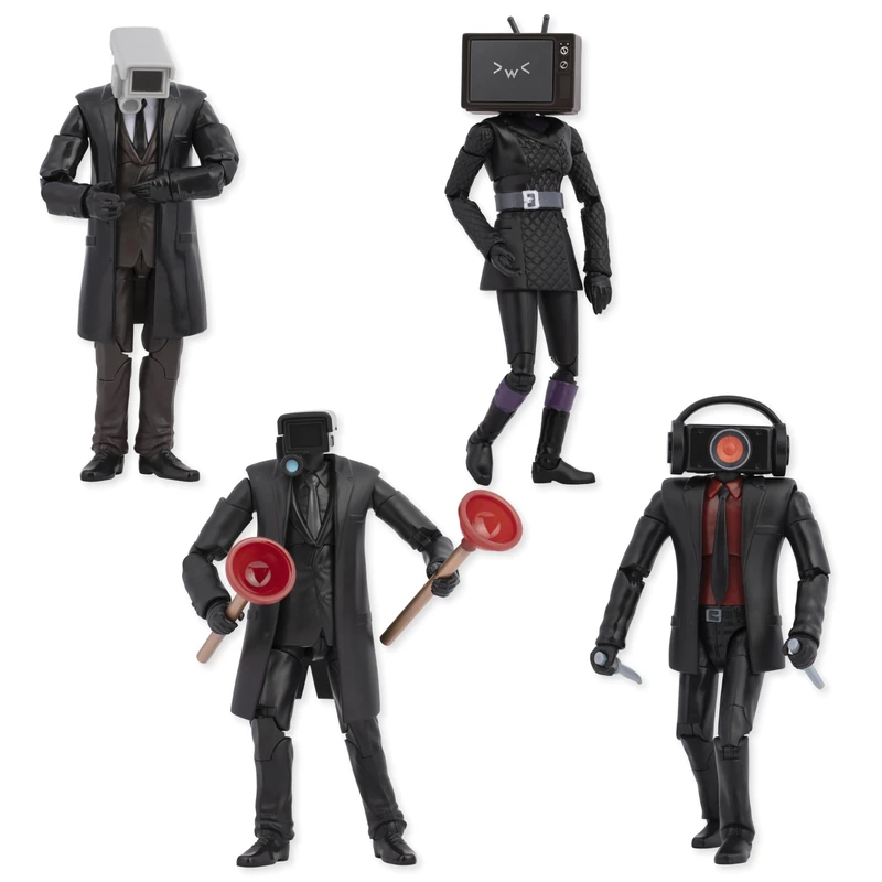 Skibi Toilet Deluxe Cameraman Action Figures 16 cm with Accessories - 4 Different Designs