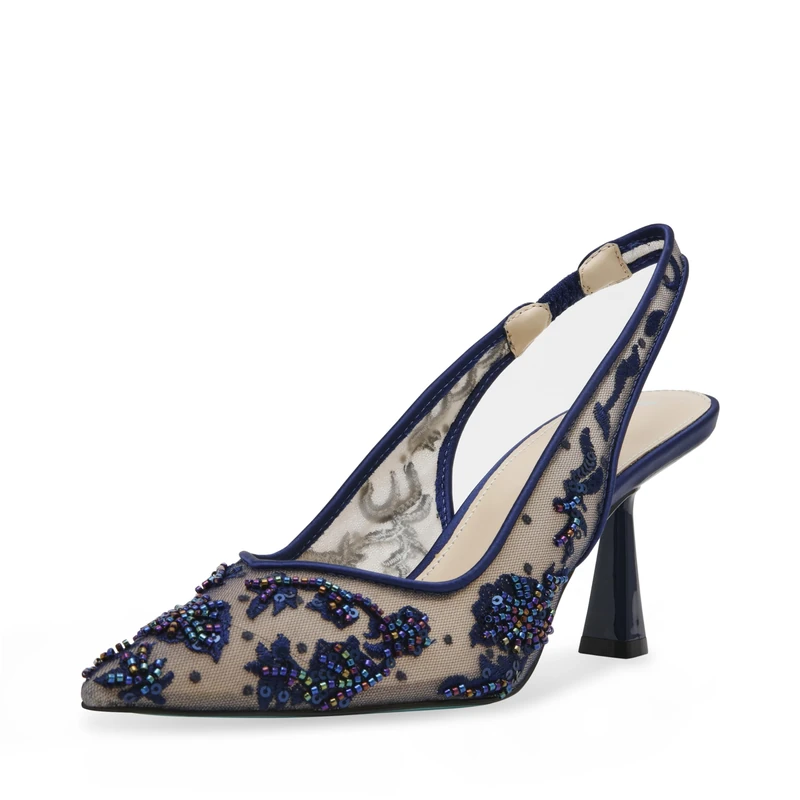 Betsey Johnson Women's Nikki Pump, Navy, 6