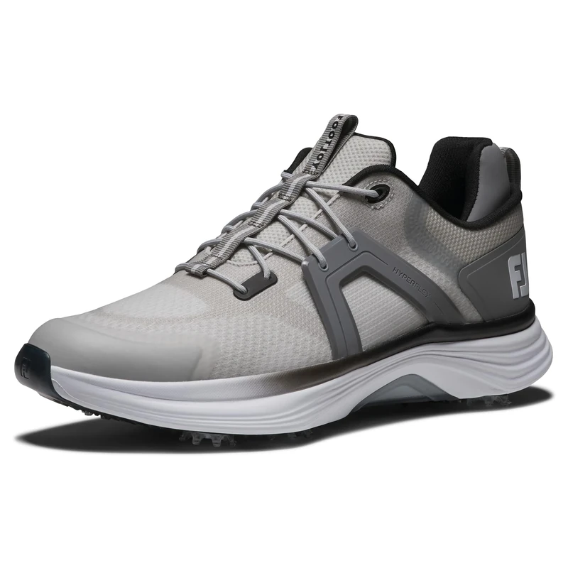 FootJoy Men's Hyperflex Golf Shoe, Grey/White/Charcoal, 8 UK Medium