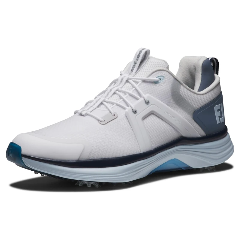 FootJoy Men's Hyperflex Golf Shoe, White/Slate/Blue, 7 UK
