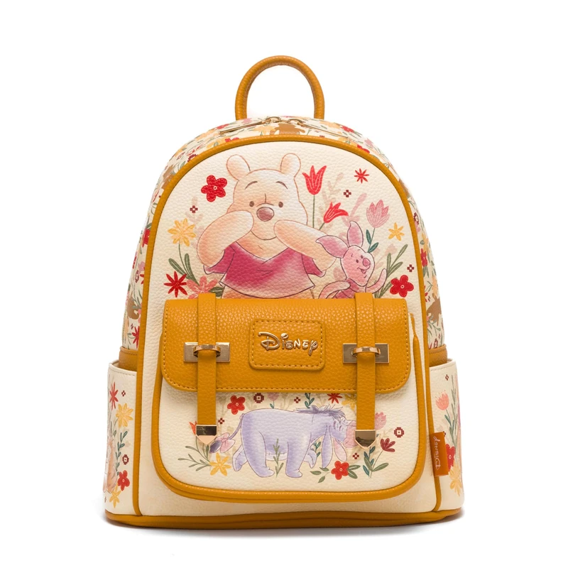 Wondapop Disney Winnie the Pooh and Friends Floral 11" Vegan Leather Fashion Mini Backpack