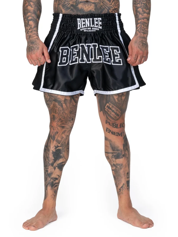 BENLEE Men's Dagett Boxing Pants, Black/White, 3XL