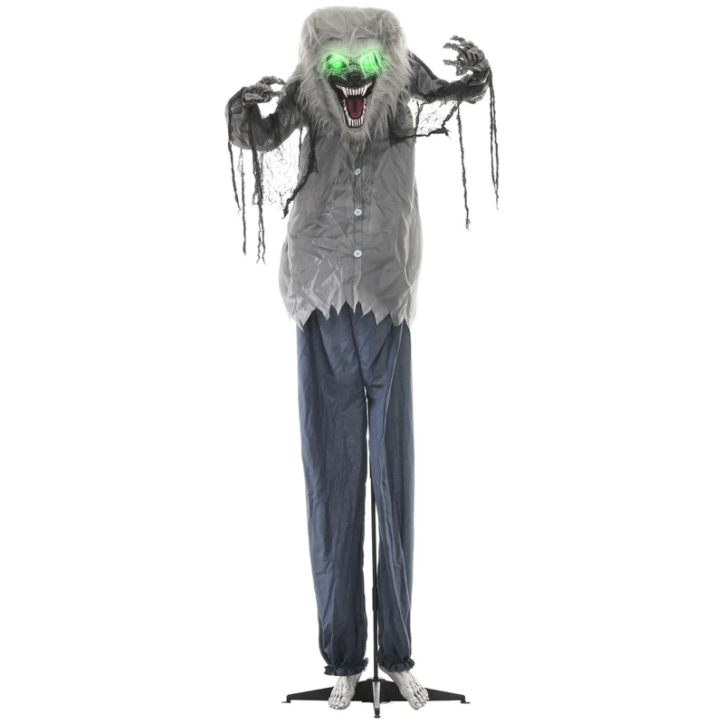 HOMCOM 210cm 83" Skeleton Werewolf Outdoor Halloween Decoration
