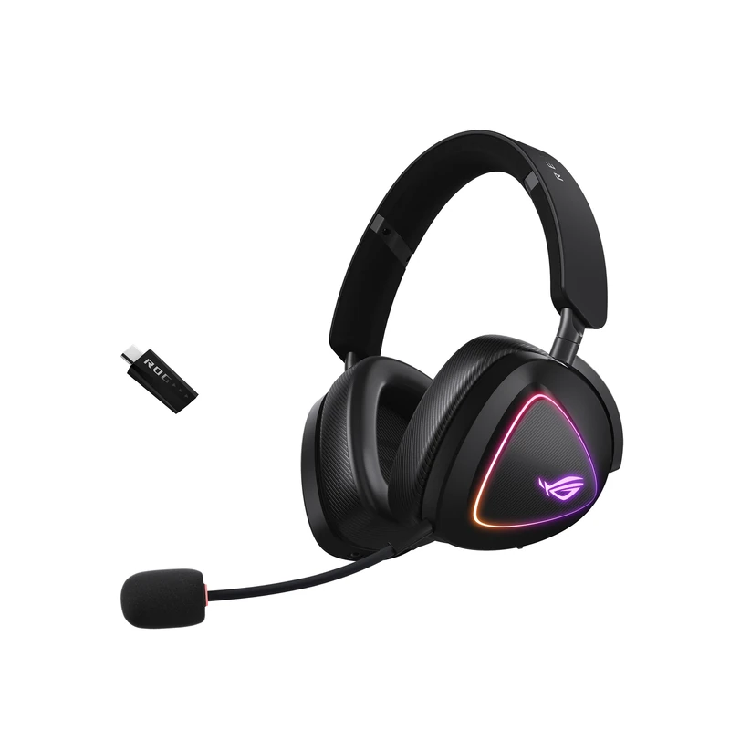 ASUS ROG DELTA II Gaming Headset, Up to 110 Hours of Battery Life, Lightweight 11.2 oz (318 g), Domestic Authorized Dealer