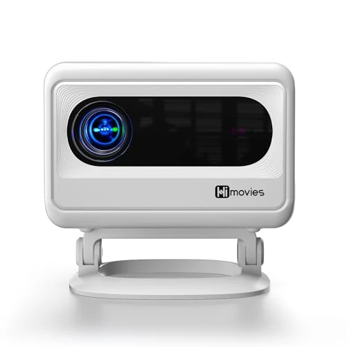 [Built-in -Apps & Auto Focus/Keystone] Smart Projector 4K, VOPLLS 9000L Native 1080P WiFi 6 Bluetooth Outdoor Projector, PPT, 50% Zoom Home Theater Movie Projectors for Bedroom/iOS/Android