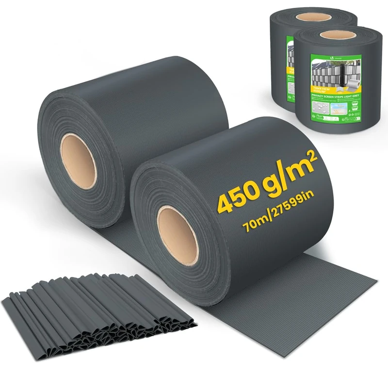 VOUNOT PVC Privacy Screen Strips - 140m x 19cm Anthracite