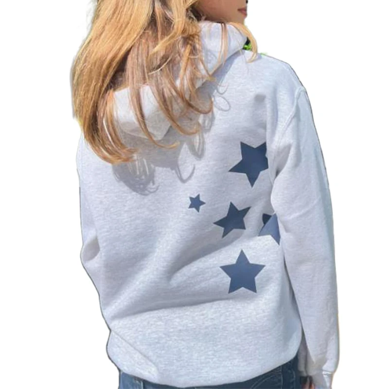 Y2K Printed Hoodie Pullover Sweatshirt for Women, Retro Goblet Graphic Hooded Sweatshirt, Drawstring Pocket Hoodie Spring Streetwear, Multi-colour., M