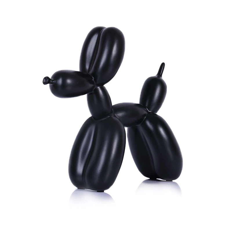 XIAOMAGG Black Balloon Dog Decor,Balloon Dog Statue,Balloon Animal Decor,for Shelf Decor Preppy Room Decor,Cute Statue Home Decor, Bedroom Modern Sculpture Desk Decor, Decorations Figurines