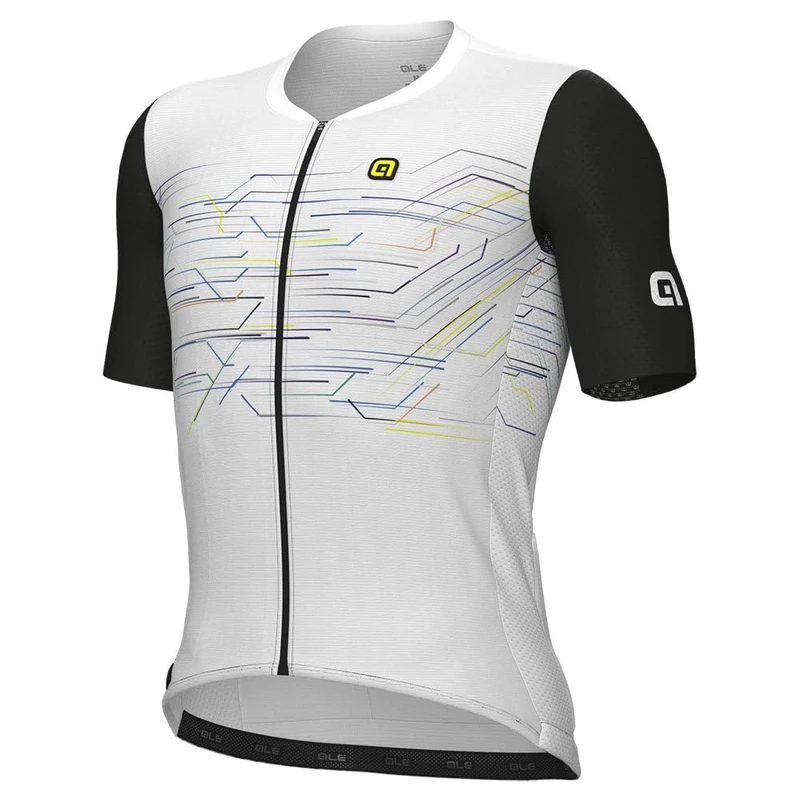 Alé Cycling Men's PR-E Megabyte Cycling Jersey, White, XXL