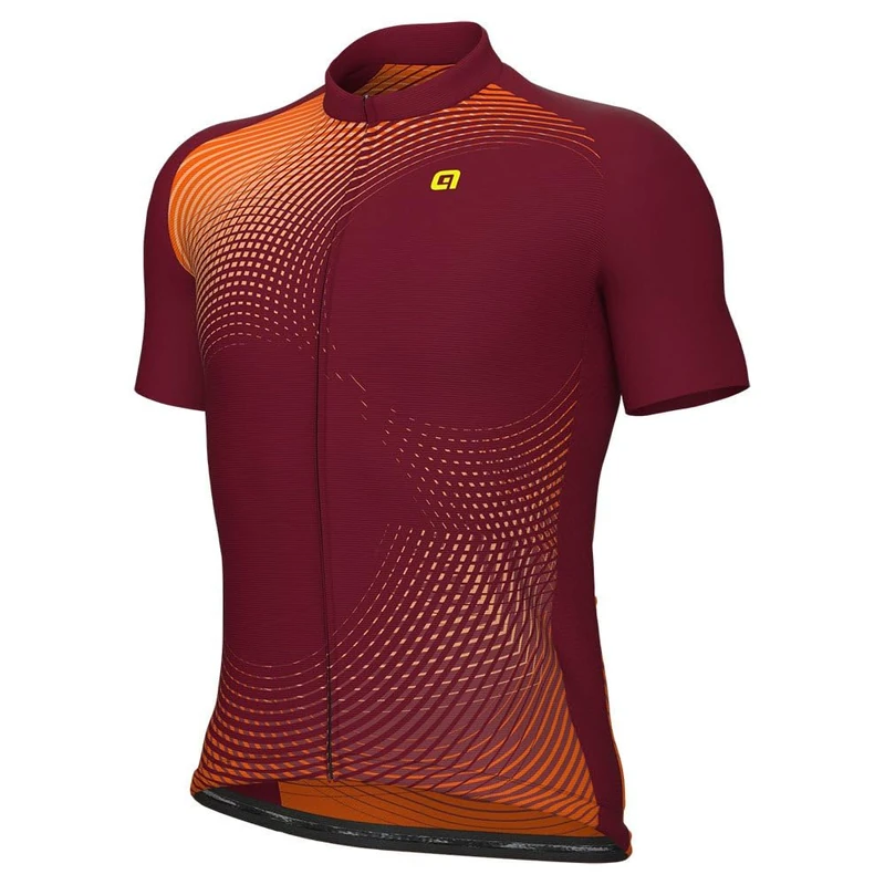 Alé Cycling Men's Pragma Optical Cycling Jersey, Bordeaux, L