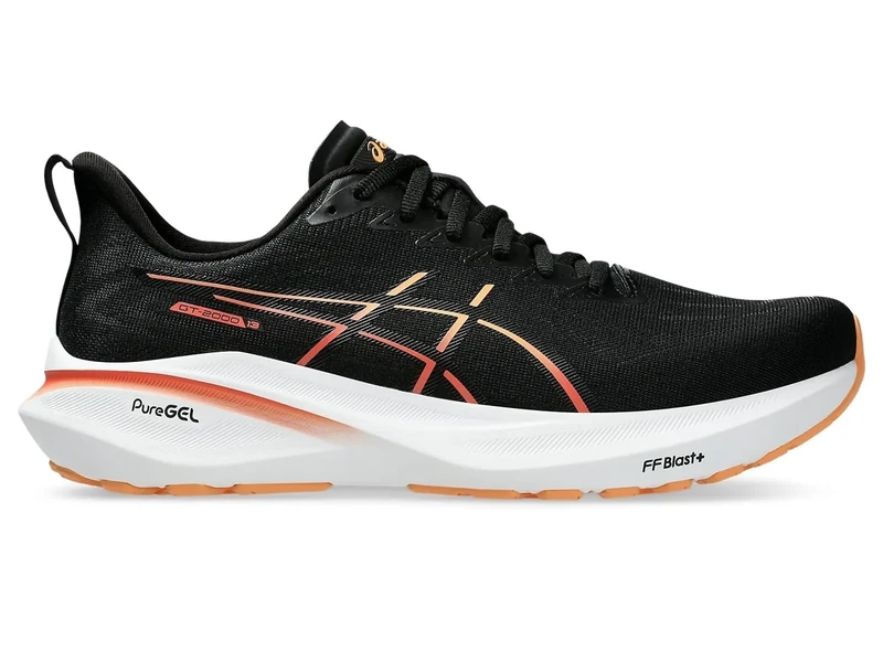 Asics 1011B861-001 GT-2000 13 Men Black/Faded Orange UK 5.5