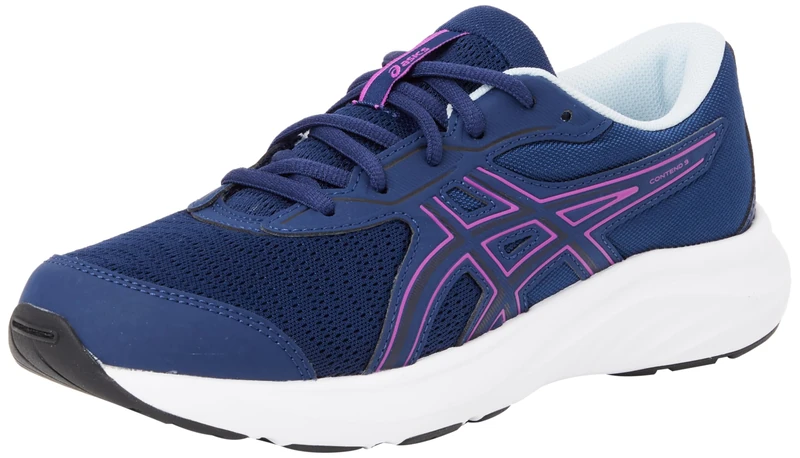 ASICS Boys Contend 9 Gs Sneaker, Blue Expanse Bold Magenta, 5.5 UK
