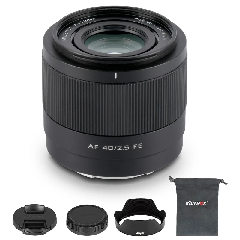 VILTROX 40mm F2.5 f/2.5 FE-Mount Full Frame for Sony, Auto Focus STM Lightweight Prime Lens for Sony E-Mount Cameras A7C A7SIII A7lll A7RIII A7IV A7RIV A9 A1 FX3 A7RV ZVE1 A7CR A7CII A93 A6700 A6600
