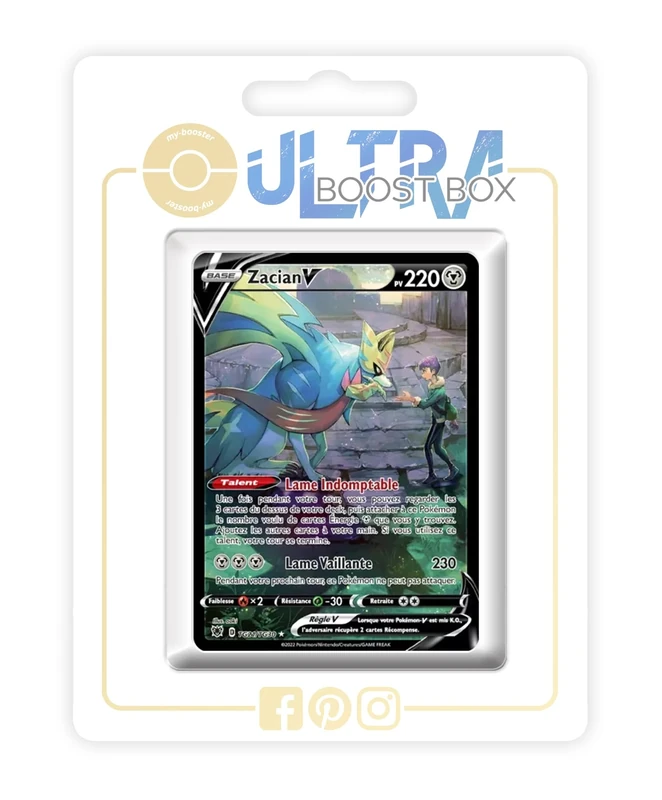 Zacian V UB-TG21/GG30 Alternative Shiny Pokémon Gallery - my-booster X Épée et Bouclier 10 Astres Radieux - Box of 10 Pokemon French Cards