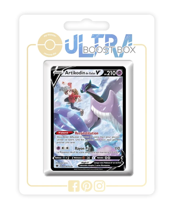 Artikodin de Galar V (Galarian Articuno V) UB-TG16/GG30 Alternative Shiny Pokémon Gallery - my-booster X Épée et Bouclier 10 Astres Radieux - Box of 10 Pokemon French Cards