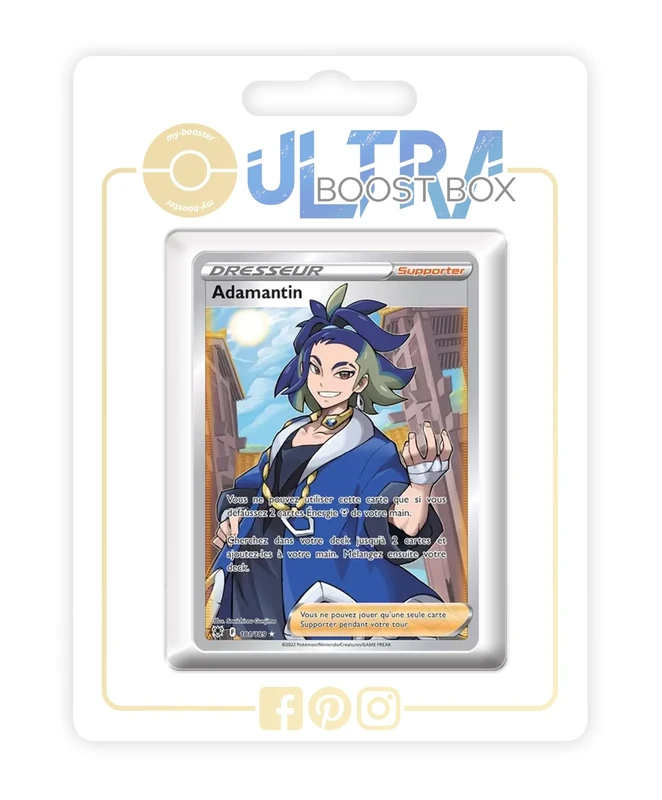 Adamantin (Adaman) 181/189 Full Art Trainer - my-booster X Épée et Bouclier 10 Astres Radieux - Box of 10 Pokemon French Cards