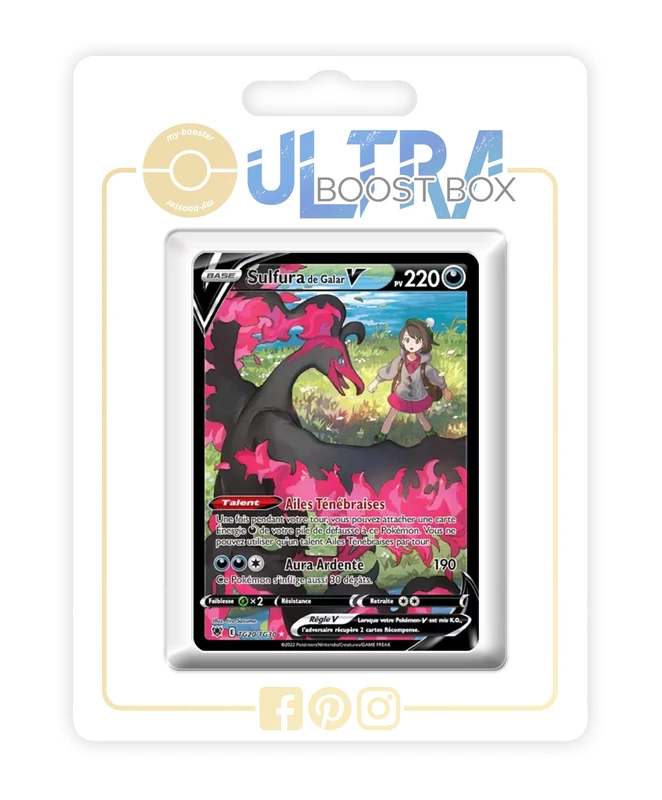 Sulfura de Galar V (Galarian Moltres) UB-TG20/GG30 Alternative Shiny Pokémon Gallery - my-booster X Épée et Bouclier 10 Astres Radieux - Box of 10 Pokemon French Cards