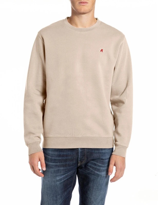Replay Men's M6922 Sweatshirt, 803 Light Taupe, S