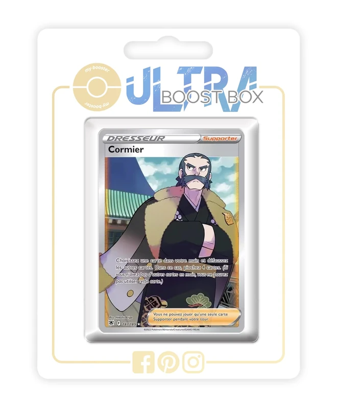 Cormier (Kamado) 187/189 Full Art Trainer - my-booster X Épée et Bouclier 10 Astres Radieux - Box of 10 Pokemon French Cards - Image 1