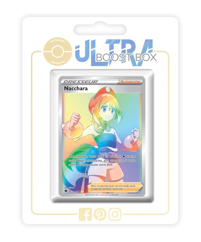 Nacchara (Irida) 204/189 Shiny Rainbow Trainer - my-booster X Épée et Bouclier 10 Astres Radieux - Box of 10 Pokemon French Cards