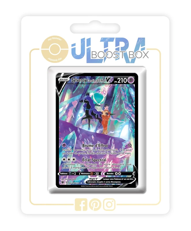 Sylveroy Cavalier d'Effroi V (Shadow Rider Calyrex V) UB-TG17/GG30 Alternative Shiny Pokémon Gallery - my-booster X Épée et Bouclier 10 Astres Radieux - Box of 10 Pokemon French Cards
