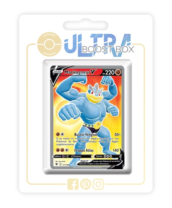 Mackogneur V (Machamp V) 171/189 Full Art - my-booster X Épée et Bouclier 10 Astres Radieux - Box of 10 Pokemon French Cards - Image 1