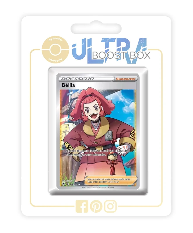 Bélila (Zisu) 189/189 Full Art Trainer - my-booster X Épée et Bouclier 10 Astres Radieux - Box of 10 Pokemon French Cards - Image 1