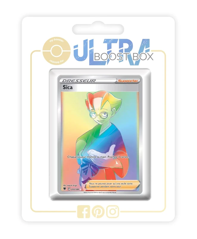 SICA (Choy) 200/189 Shiny Rainbow Trainer - my-booster X Épée et Bouclier 10 Astres Radieux - Box of 10 Pokemon French Cards