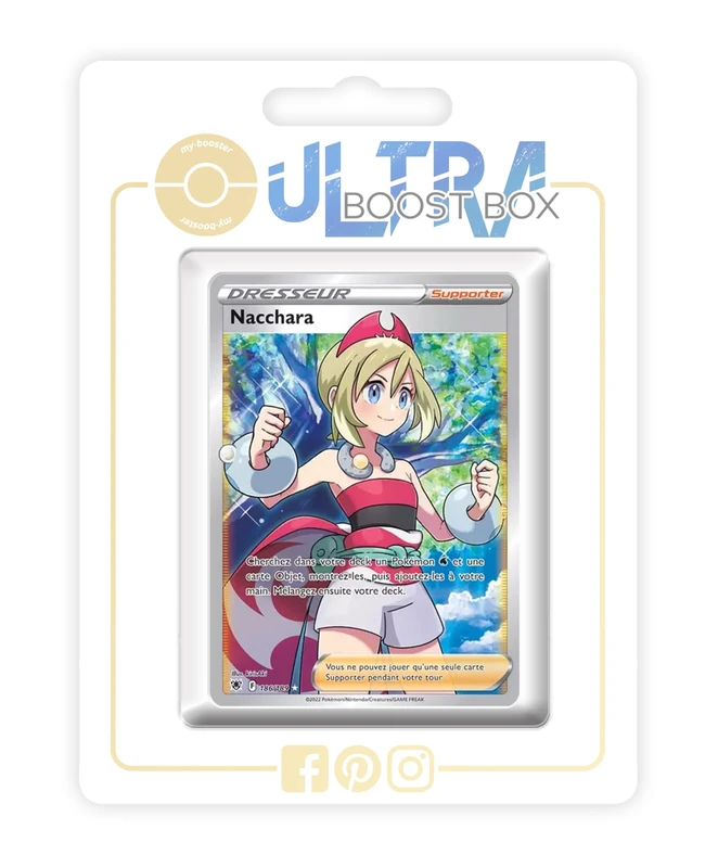 Nacchara (Irida) 186/189 Full Art Trainer - my-booster X Épée et Bouclier 10 Astres Radieux - Box of 10 Pokemon French Cards