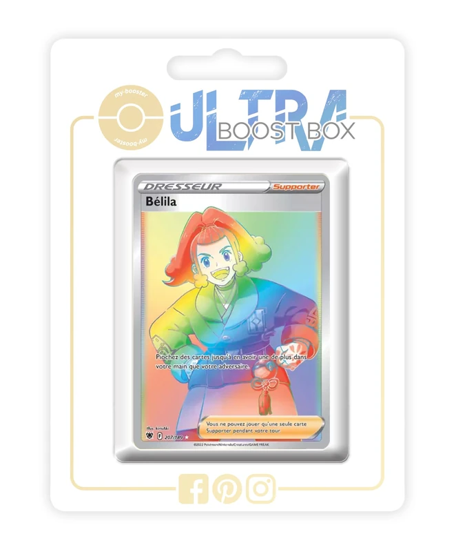 Bélila (Zisu) 207/189 Shiny Rainbow Trainer - my-booster X Épée et Bouclier 10 Astres Radieux - Box of 10 Pokemon French Cards