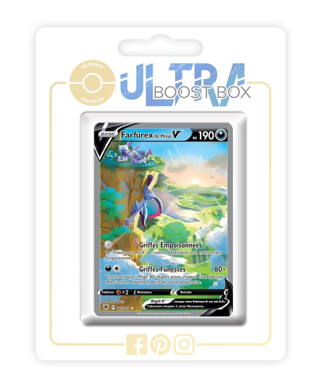 Farfurex de Hisui V (Hisuian Sneasler V) 175/189 Alternative Pokémon Gallery - my-booster X Épée et Bouclier 10 Astres Radieux - Box of 10 Pokemon French Cards