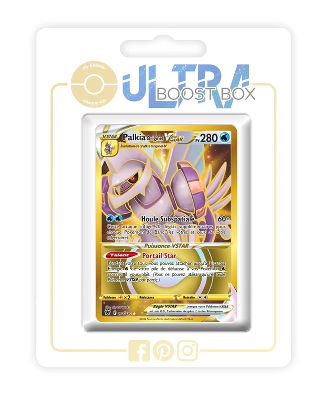 Palkia Originel VSTAR (Origin Forme Palkia VSTAR) 208/189 Shiny Gold - my-booster X Épée et Bouclier 10 Astres Radieux - Box of 10 Pokemon French Cards