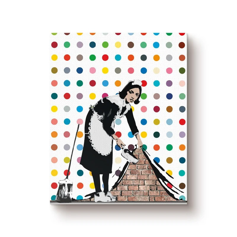 Declea Banksy Keep It Spotless Canvas Print - Urban Wall Art