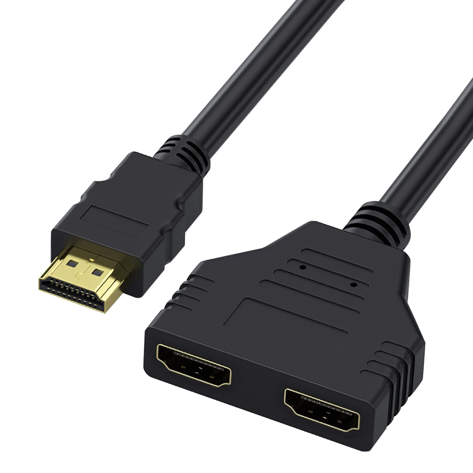 HDMI Cable Splitter - 1 in 2 Out HDMI Splitter, Male to Dual Female, 1 to 2 Way Distributor for LCD, LED, TV, DVD and More, Plug and Play
