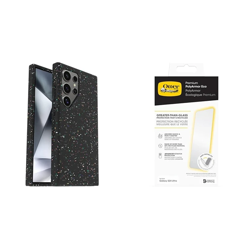 OtterBox Core Samsung Galaxy S24 Ultra Carnival Night - black with Premium Glass Screen Protector