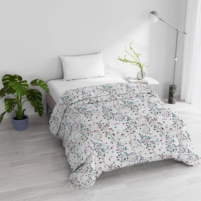 Winter Quilt Single 160 x 245 cm, Double Face, Microfibre, Made in Italy – Duvet Filling 200 g Flor - Image 1