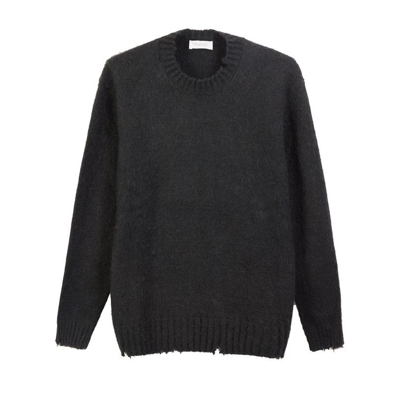 Diana Studio Men's Garzato Nero Cardigan Sweater, Black, M-XL
