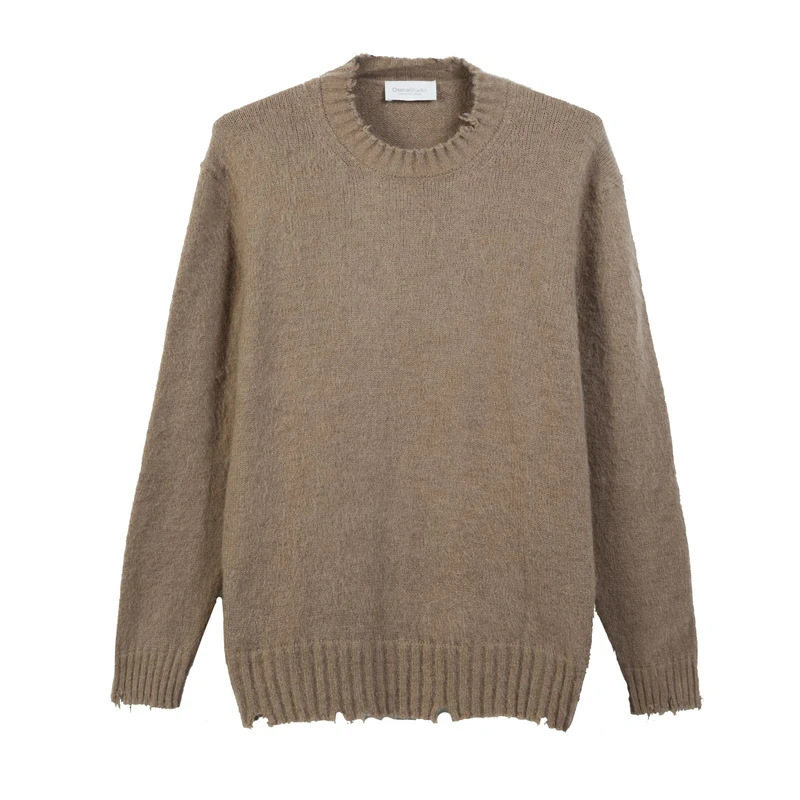 Diana Studio - Brushed Alpaca Paris, Mud Grey, Men, Long Sleeves, Size L, Regular Fit, Grey, L/XL