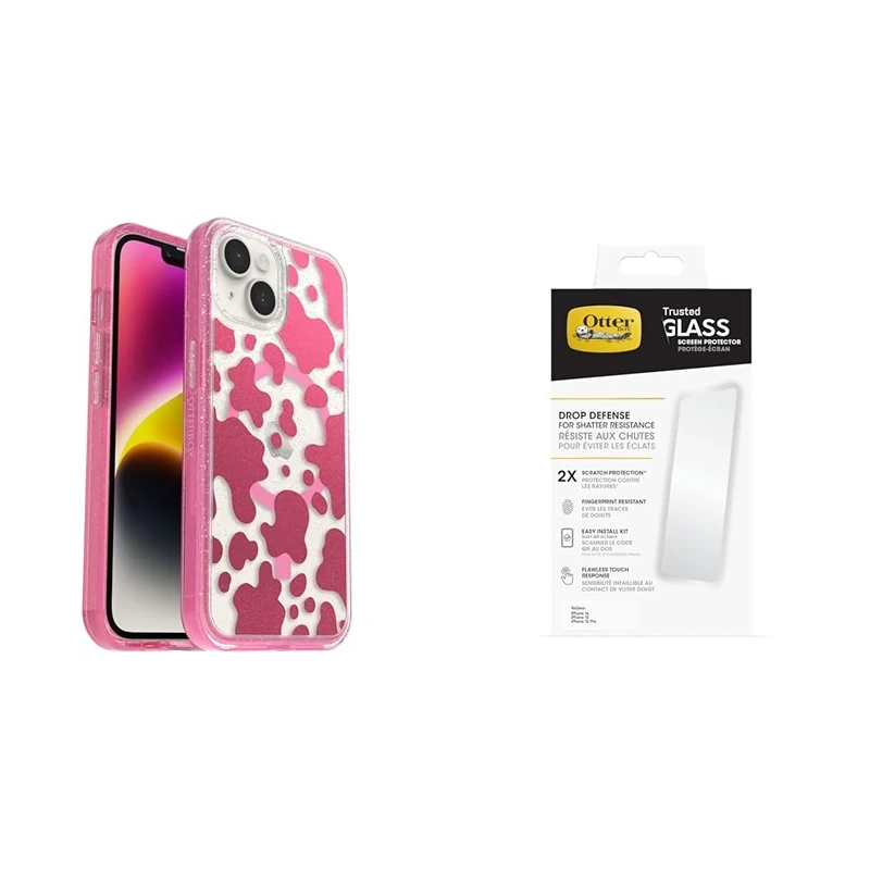 OtterBox Symmetry Plus Clear Apple iPhone 14/iPhone 13 DISCO COWGIRL with Premium Tempered Glass Protector