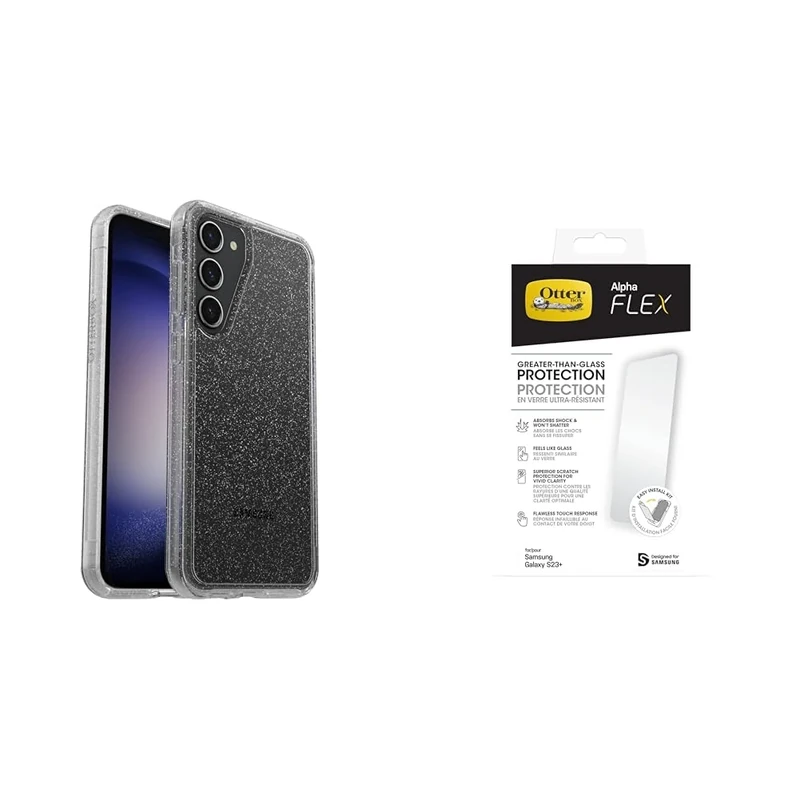 OtterBox Symmetry Clear Samsung Galaxy S23+ Stardust - clear with Premium Glass Screen Protector