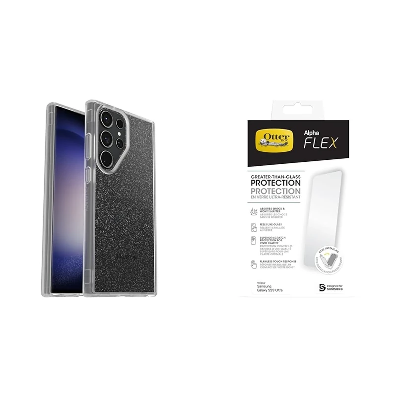 OtterBox Protective Sleeve Case Samsung Galaxy S23 Ultra Stardust - clear - ProPack with Premium Glass Screen Protector