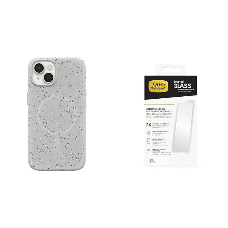 OtterBox Sustainable Case Apple iPhone 14 Shower - APL with Premium Tempered Glass Protector