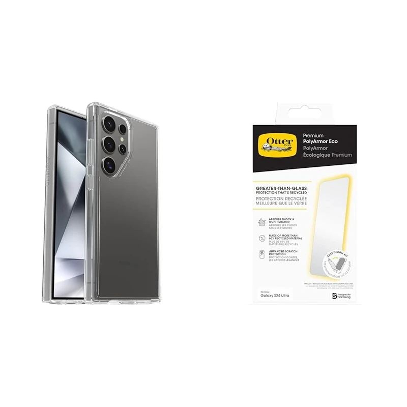 OtterBox Symmetry Clear Samsung Galaxy S24 Ultra - clear - ProPack with Premium Glass Screen Protector