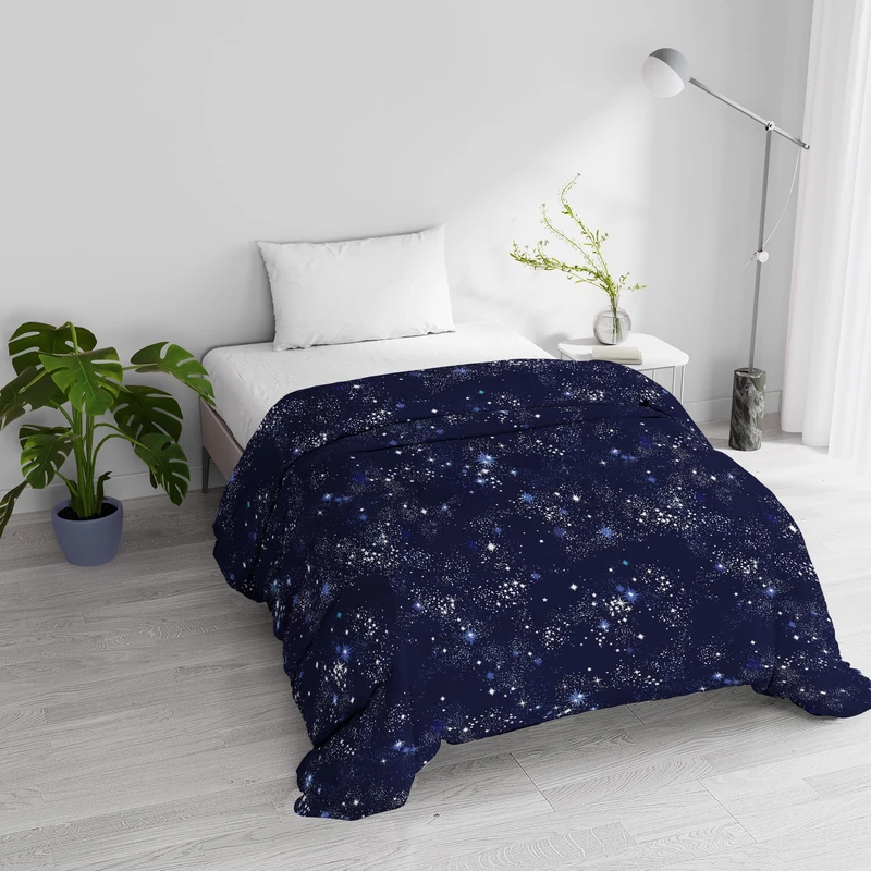 Italian Bed Linen BASIC Orion Printed and Padded Winter Quilt, Single 160 x 245 cm