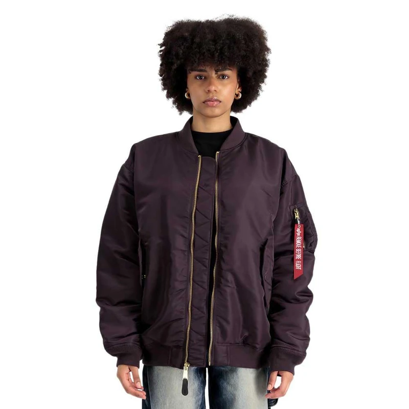 Alpha Industries Women's MA-1 Core Wmn Bomber Jacket, Plum, XS-S